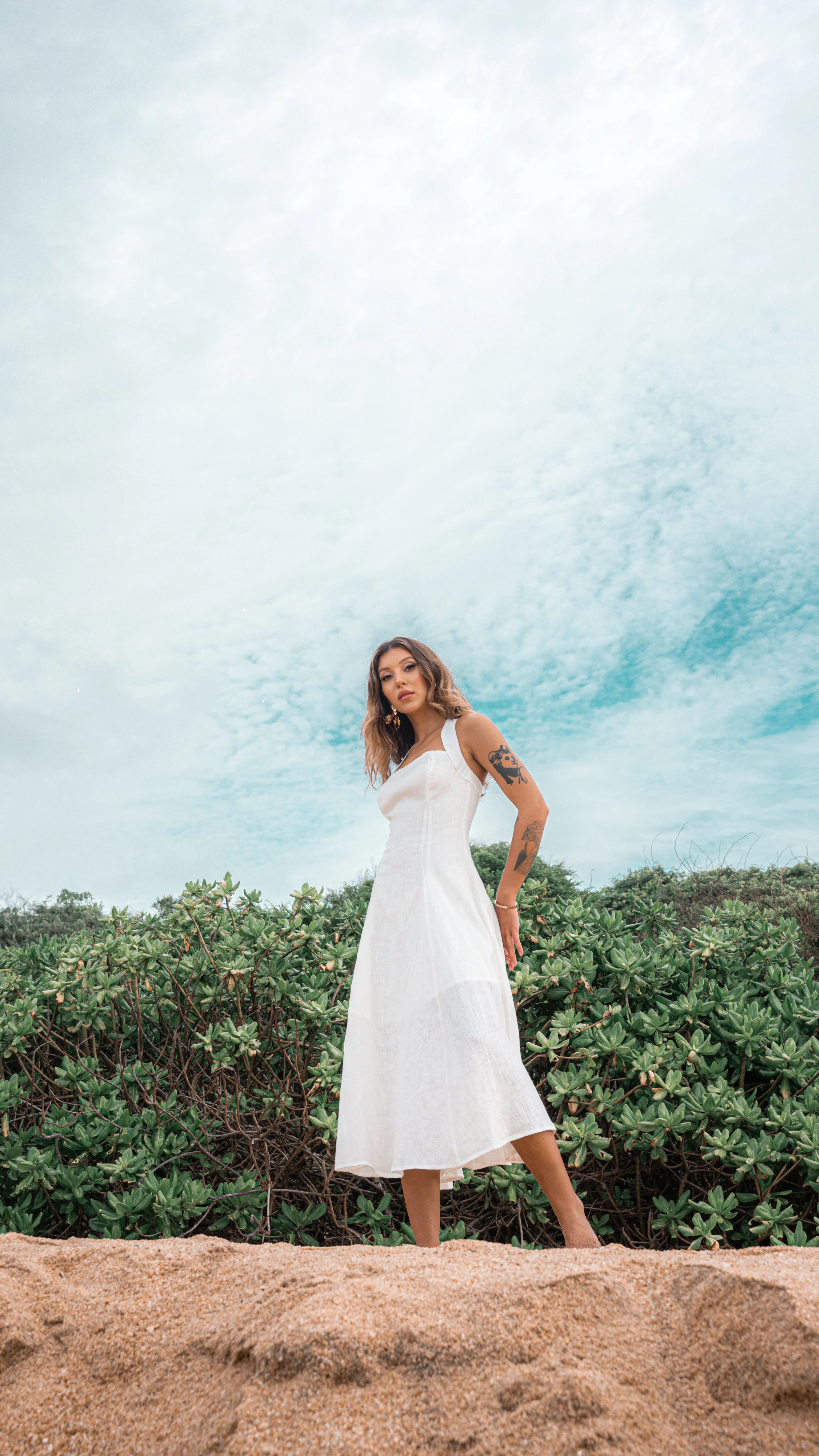 Layla Midi Linen Dress