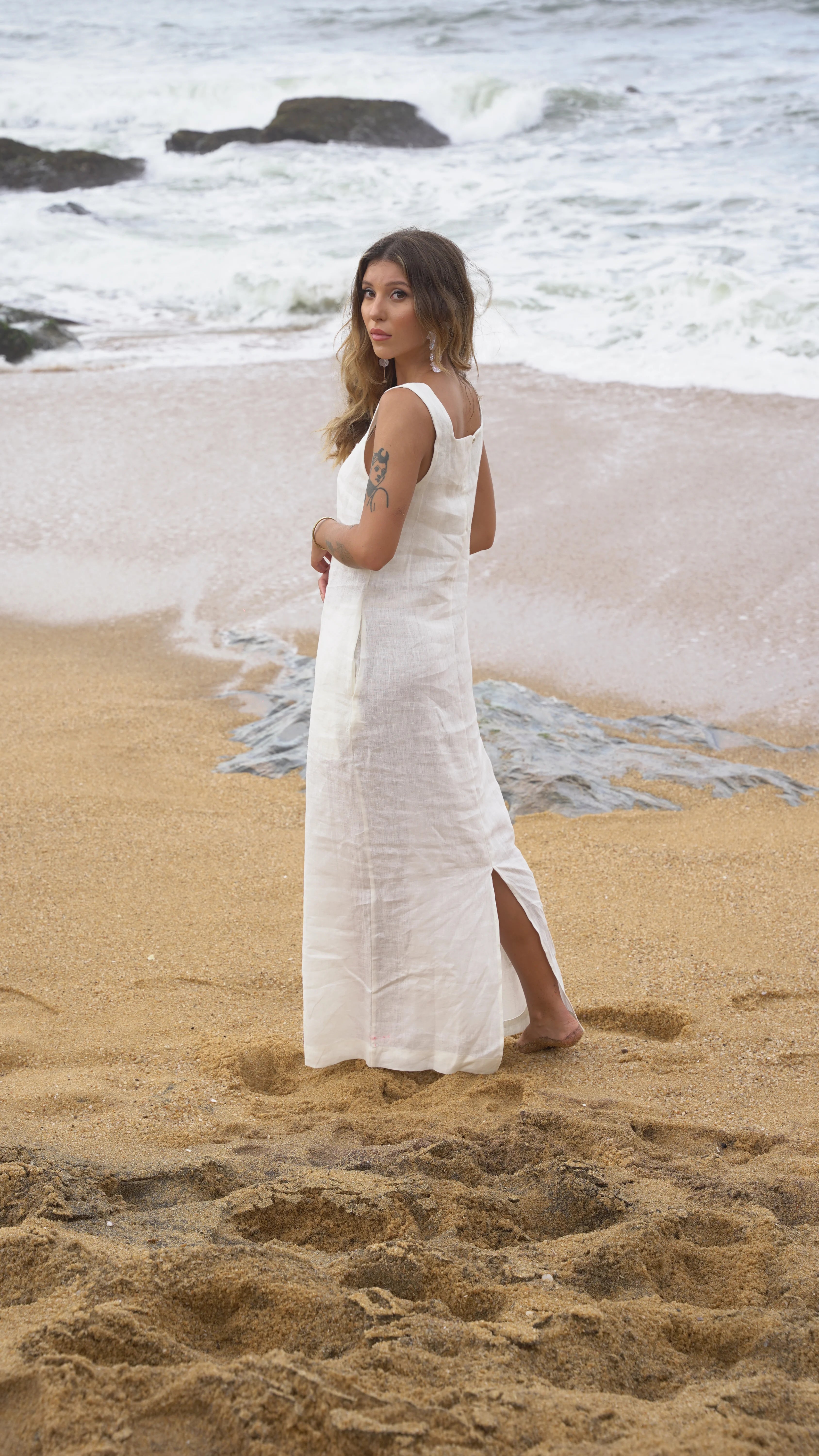 Emma Maxi Linen Dress