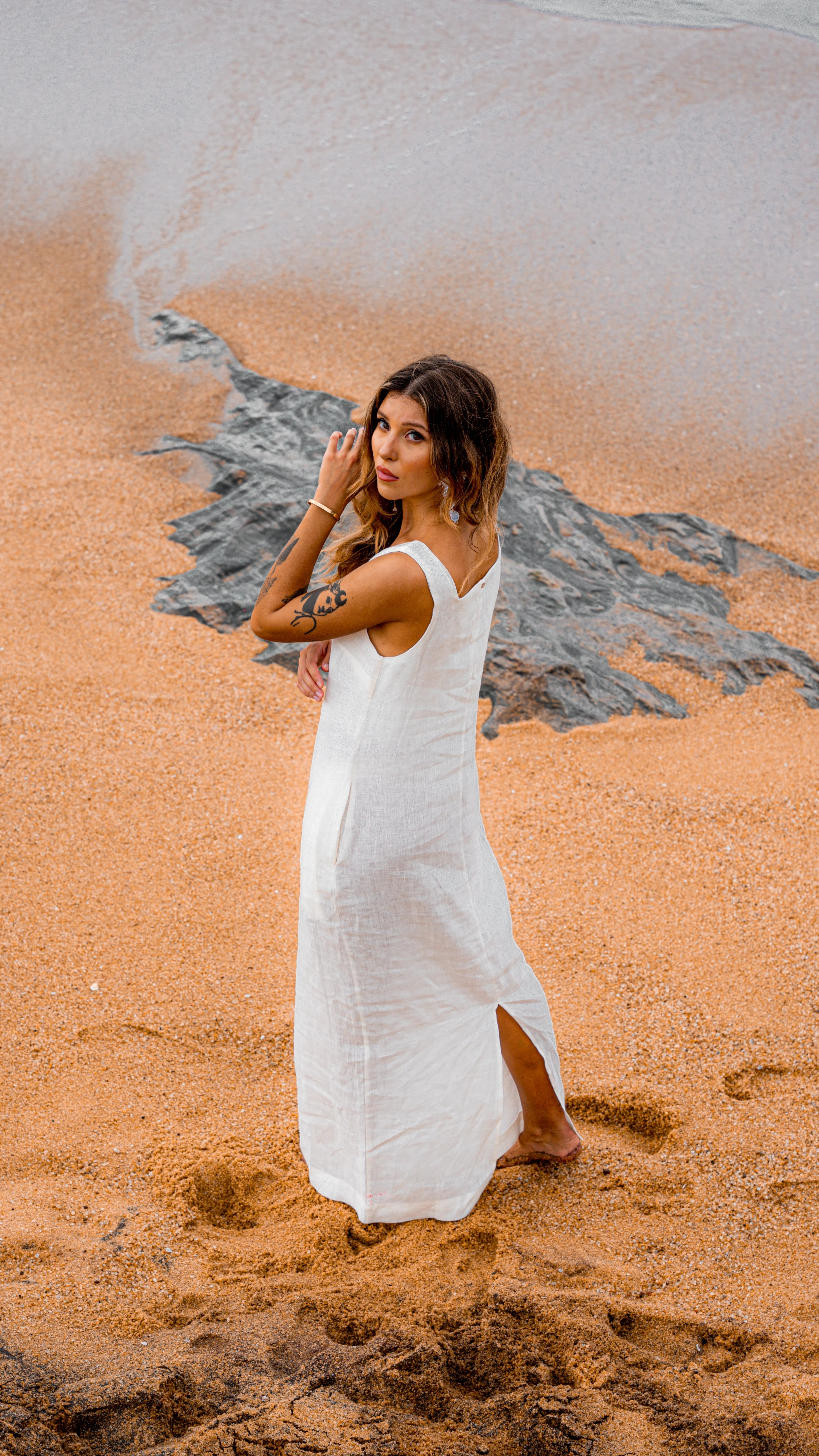 Emma Maxi Linen Dress
