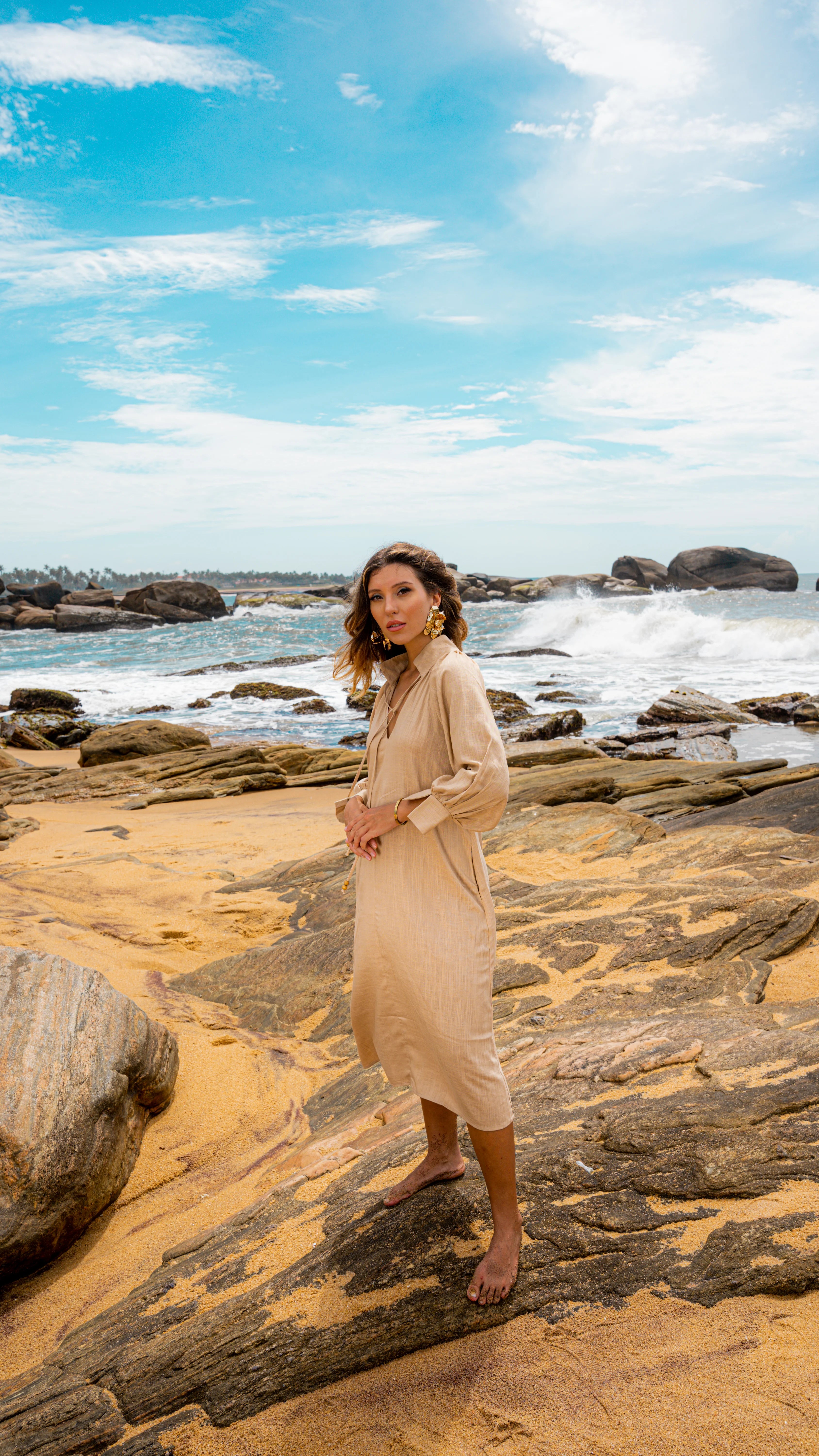 Rhea Midi Linen Dress