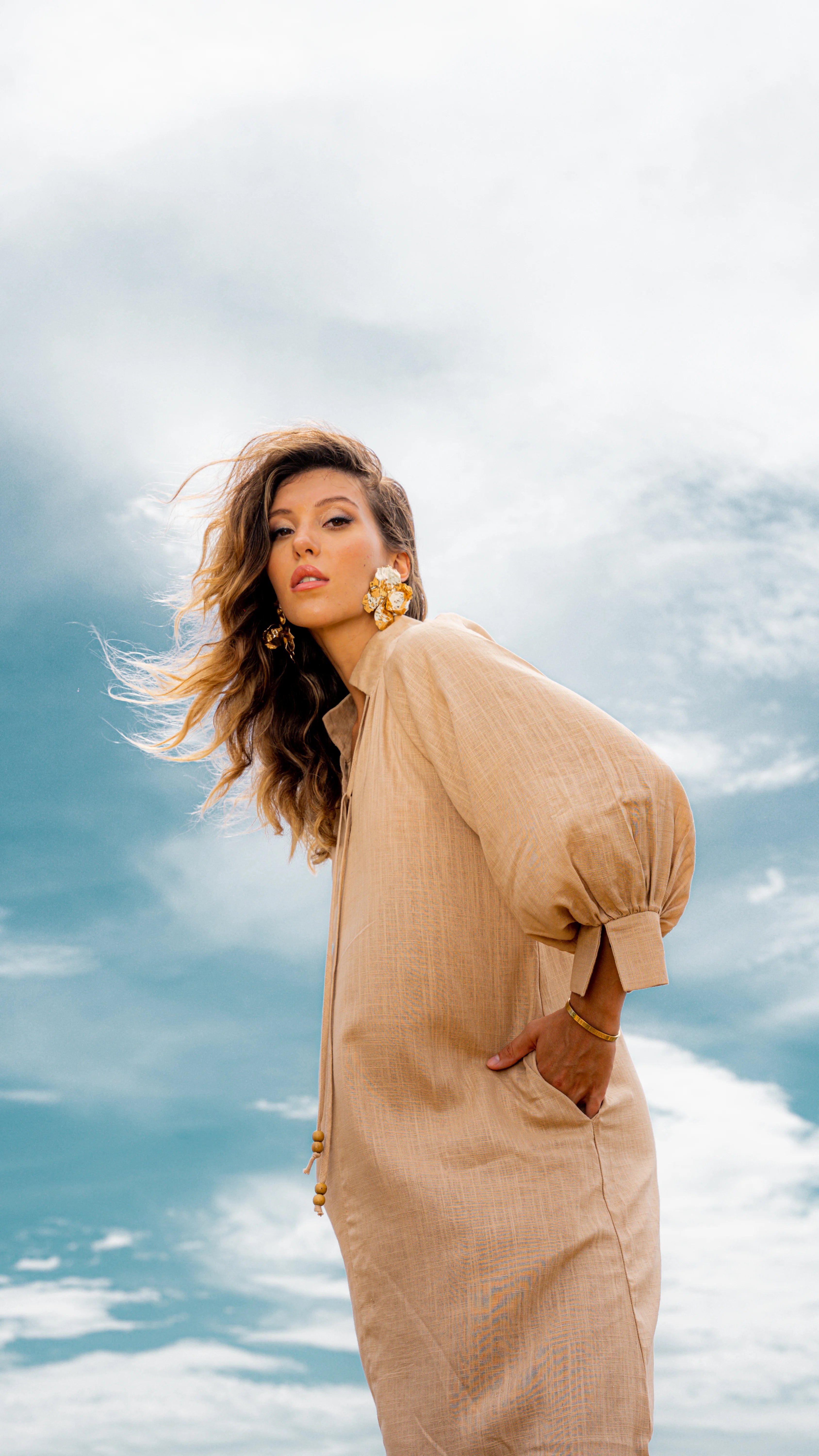 Rhea Midi Linen Dress