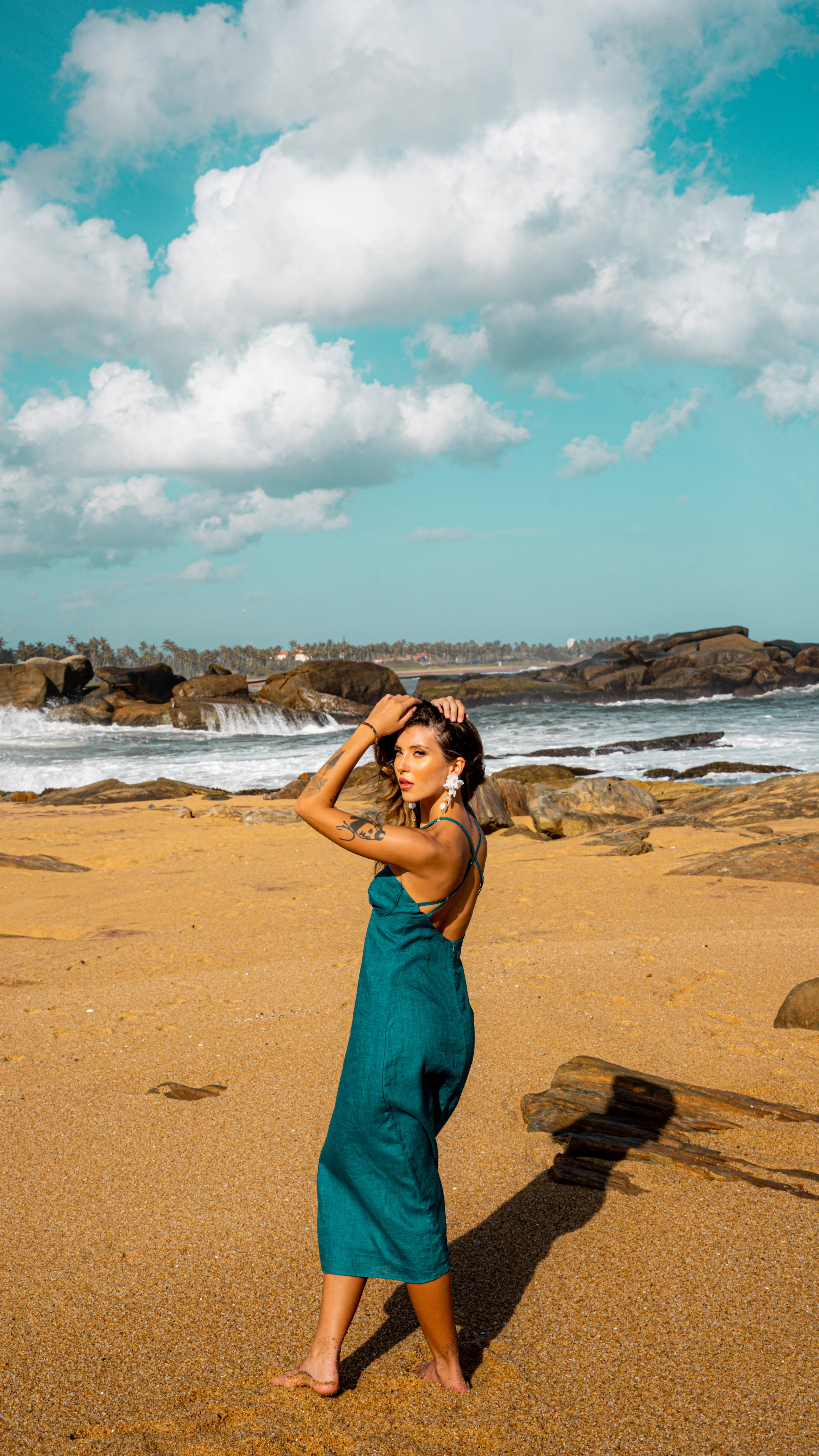 Cora Midi Linen Dress