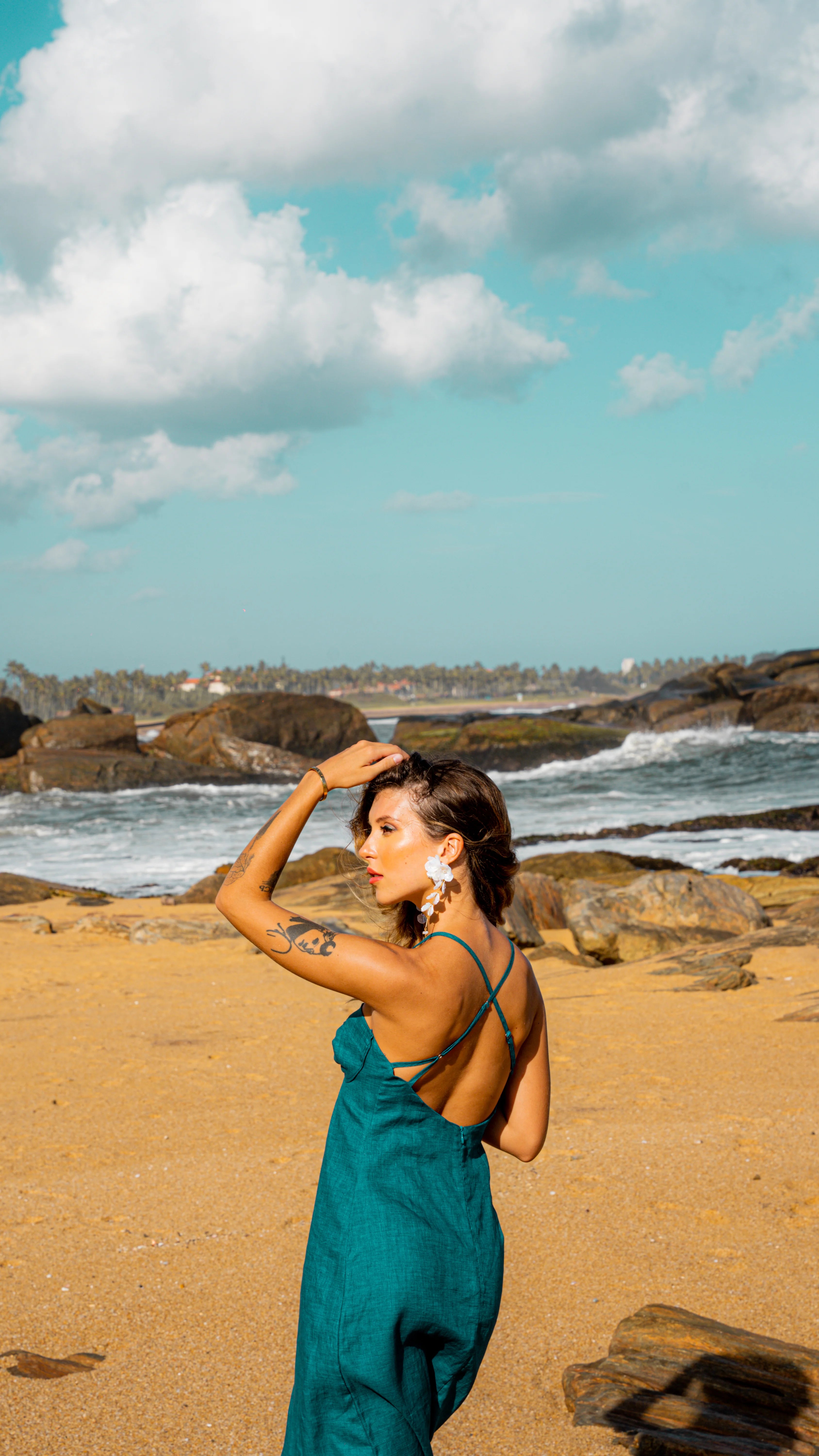 Cora Midi Linen Dress