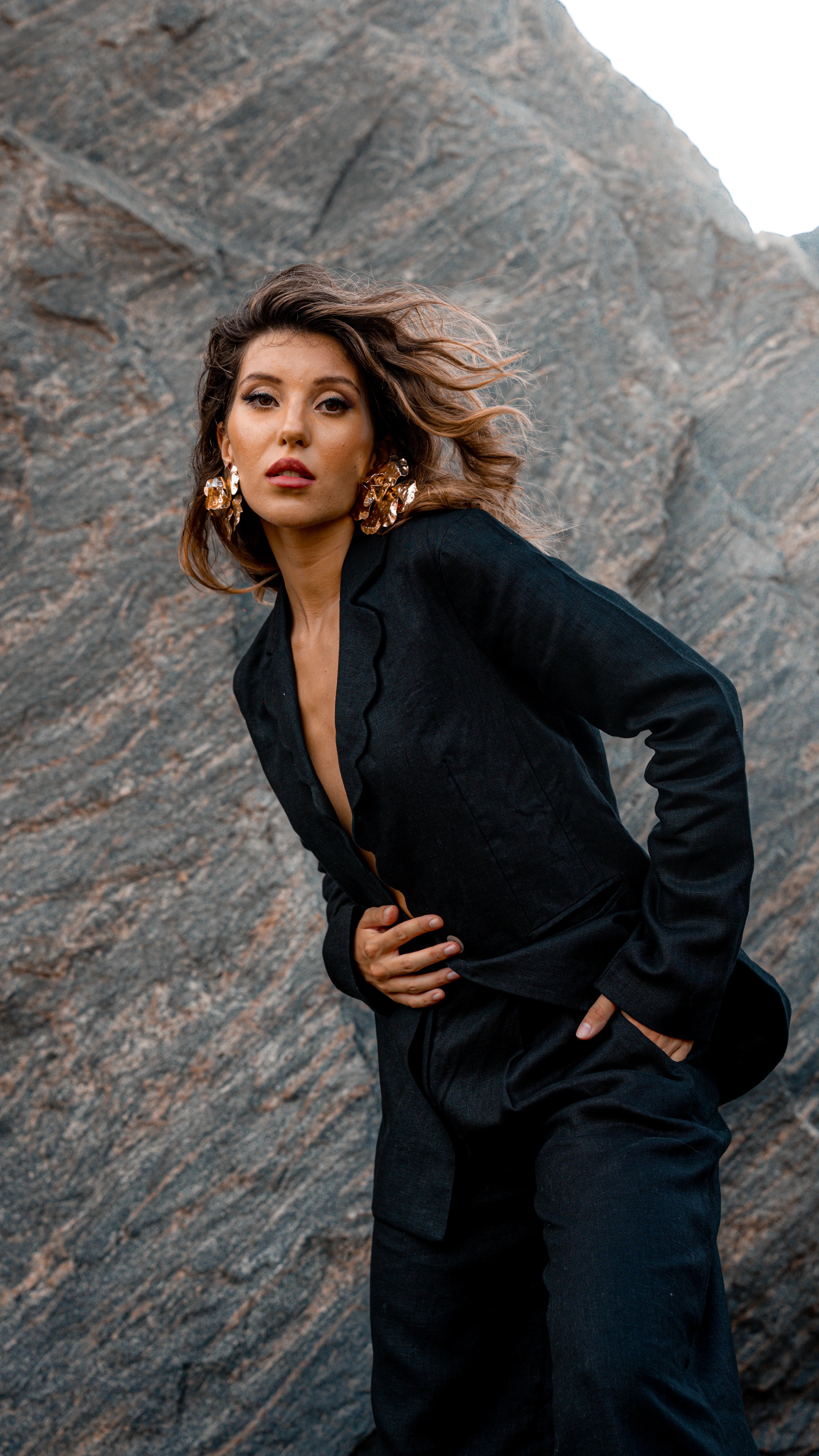 Kyoko linen Blazer set