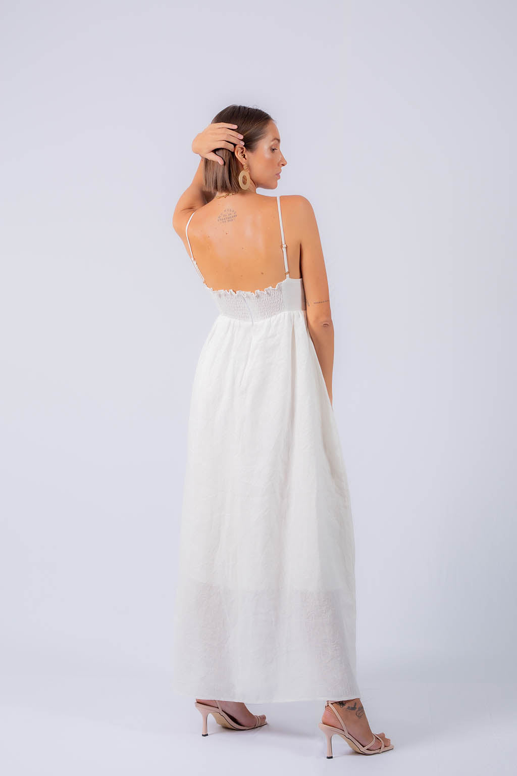 Sophia Linen Twist Maxi Dress