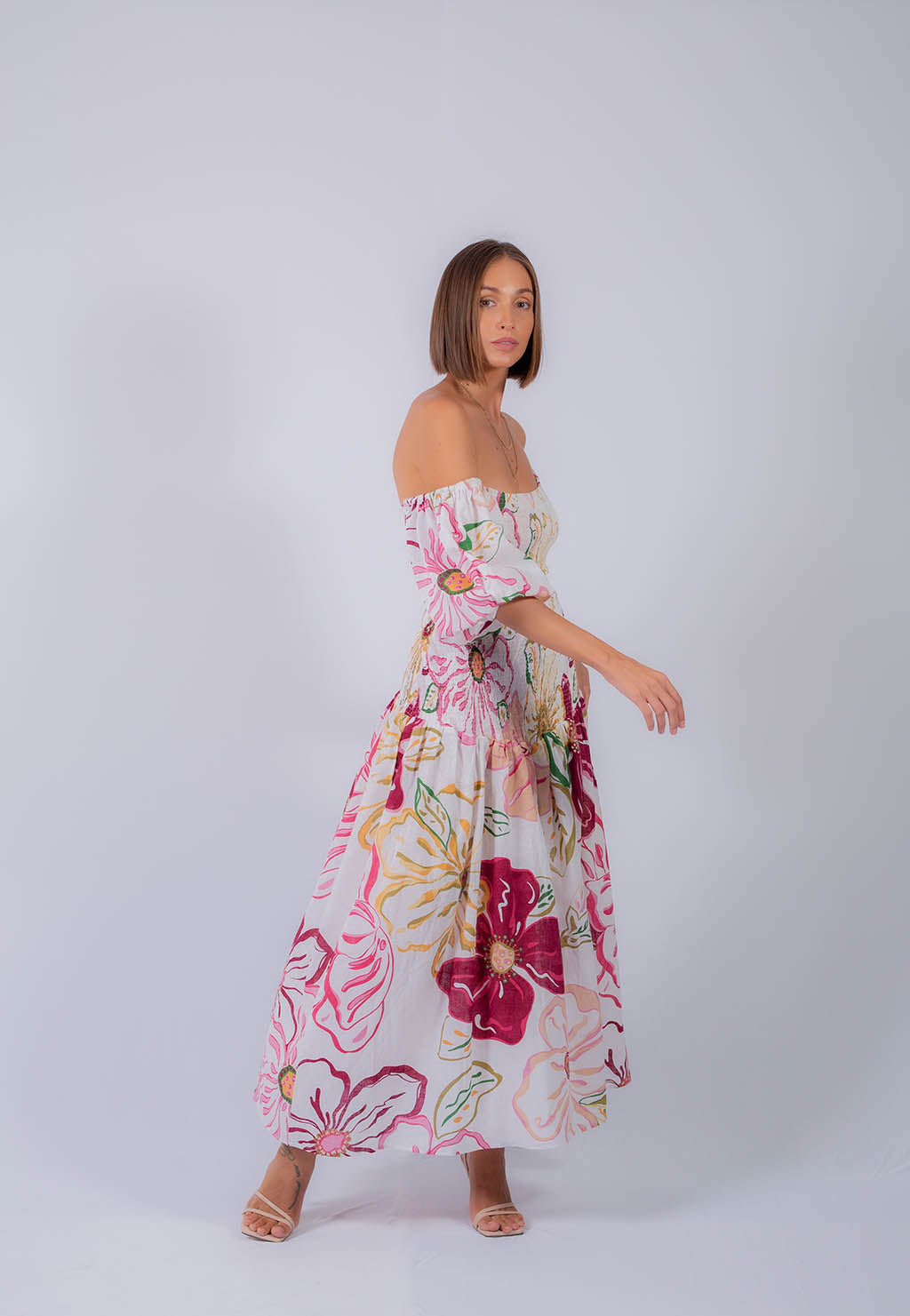 Maria Linen Printed Two Piece Set