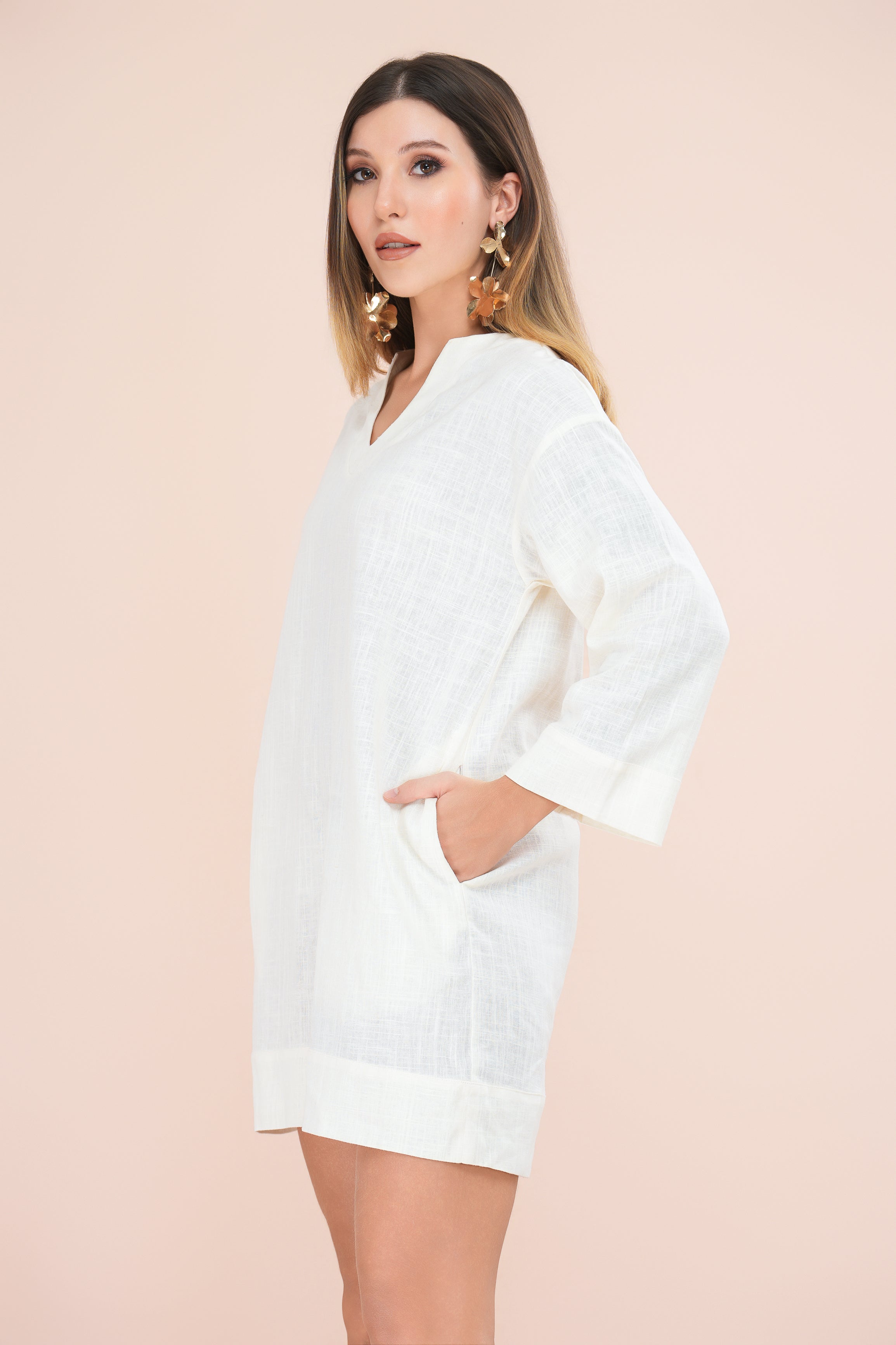 Lula linen mini tunic
