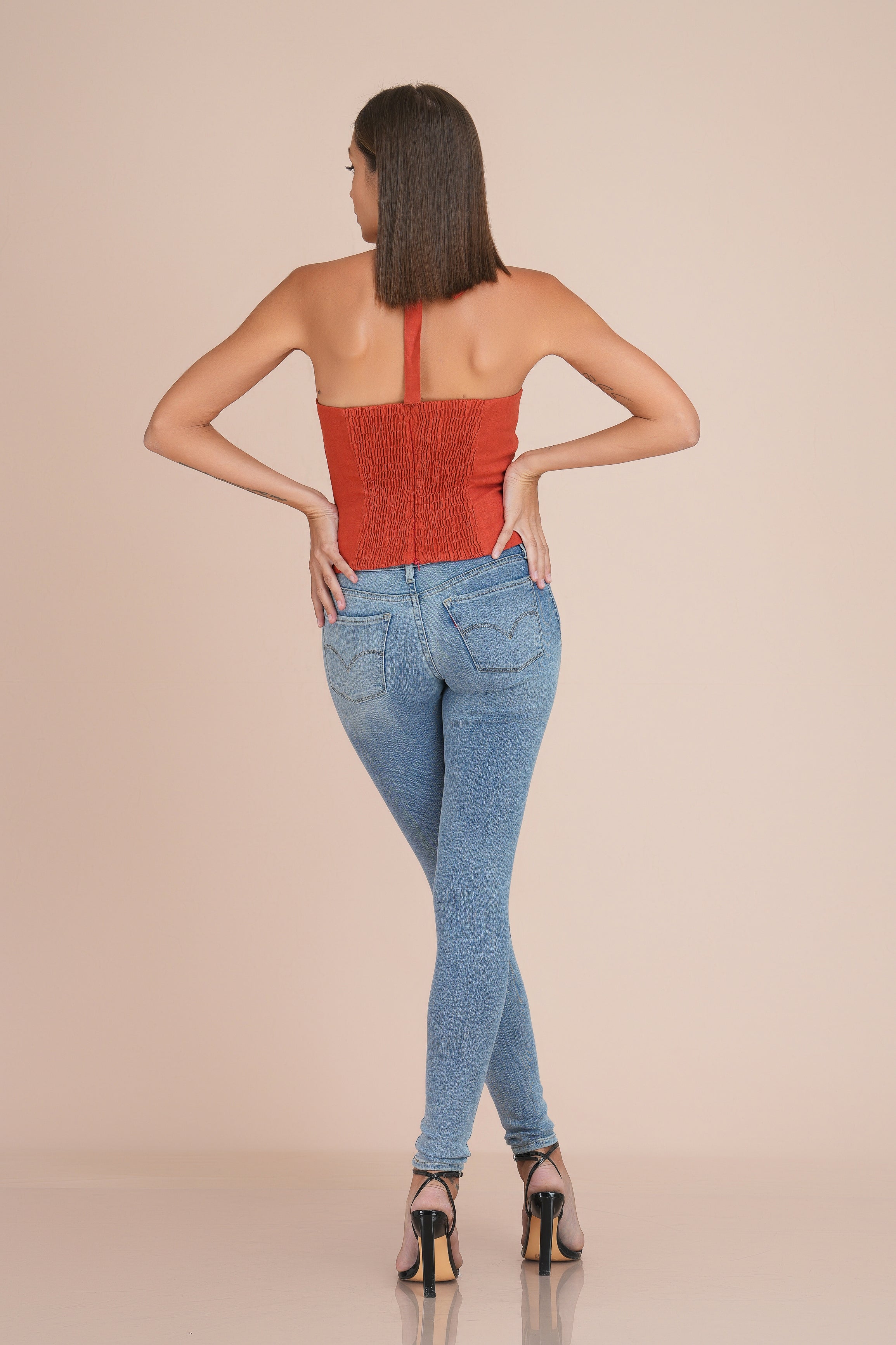 Gianna linen halter top