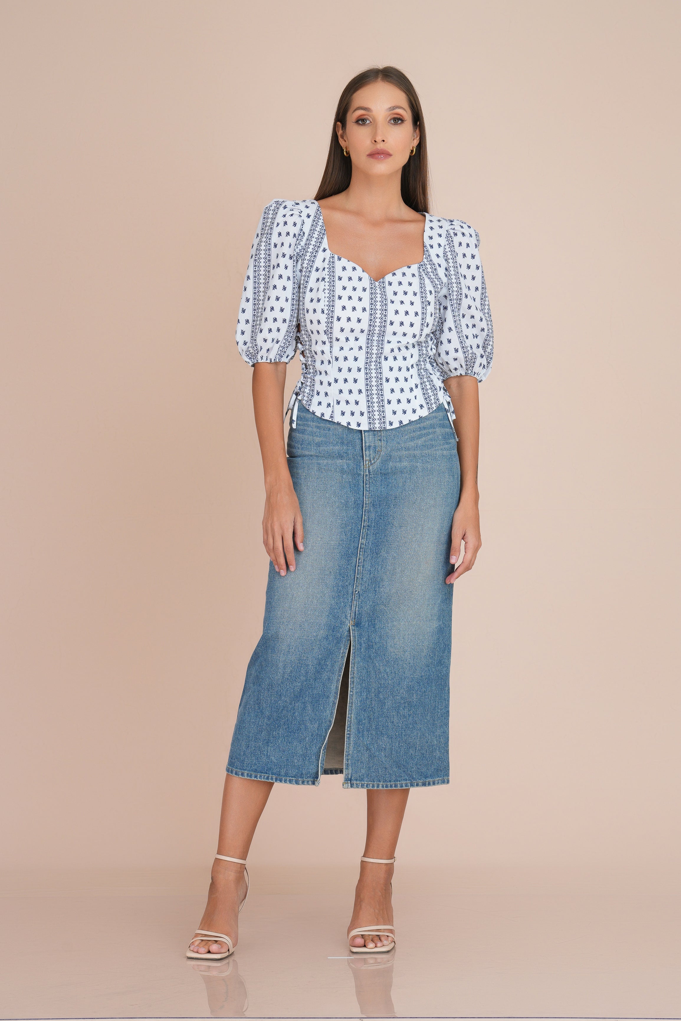 willow cotton puff sleeved blouse