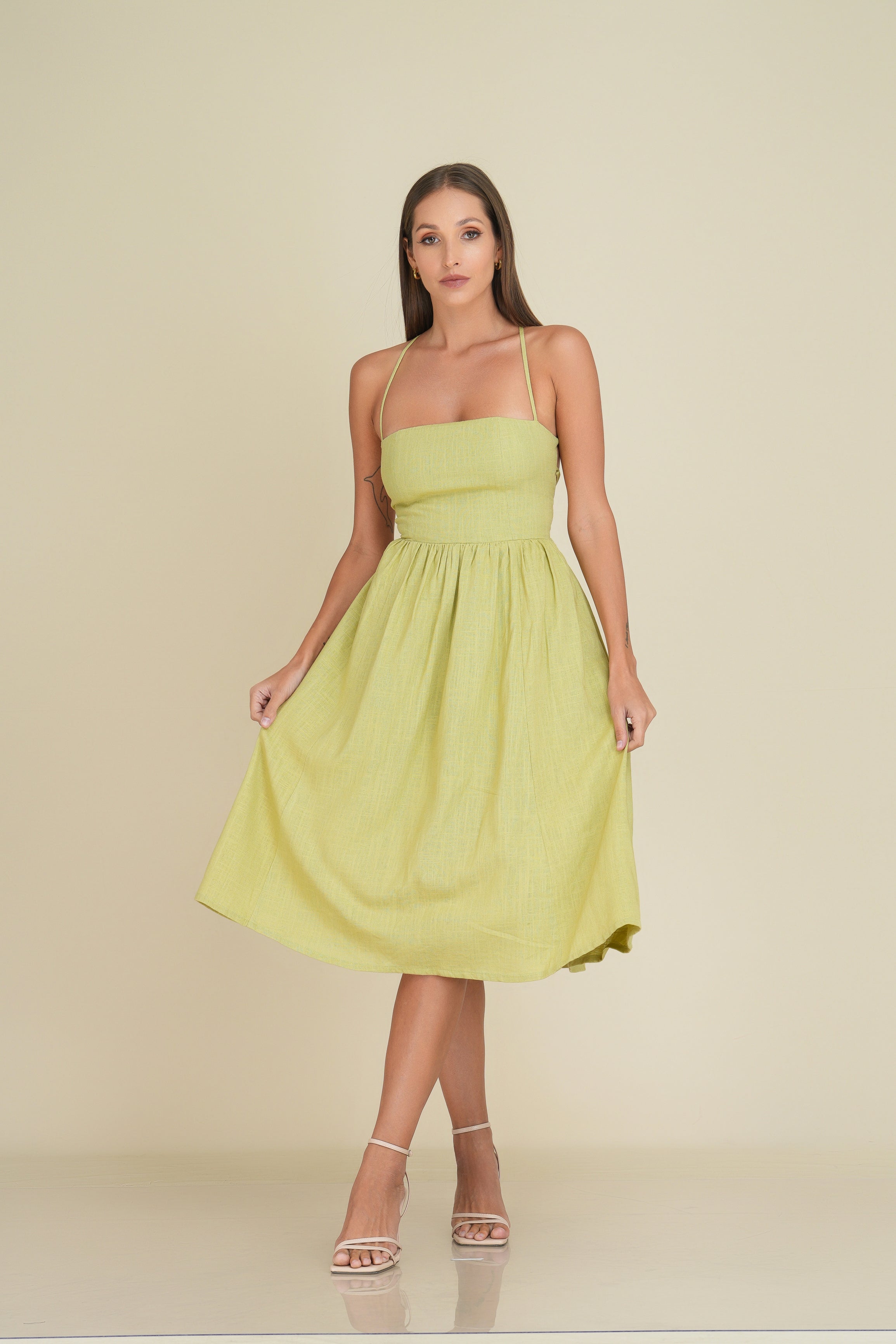 Zia Midi Linen Dress