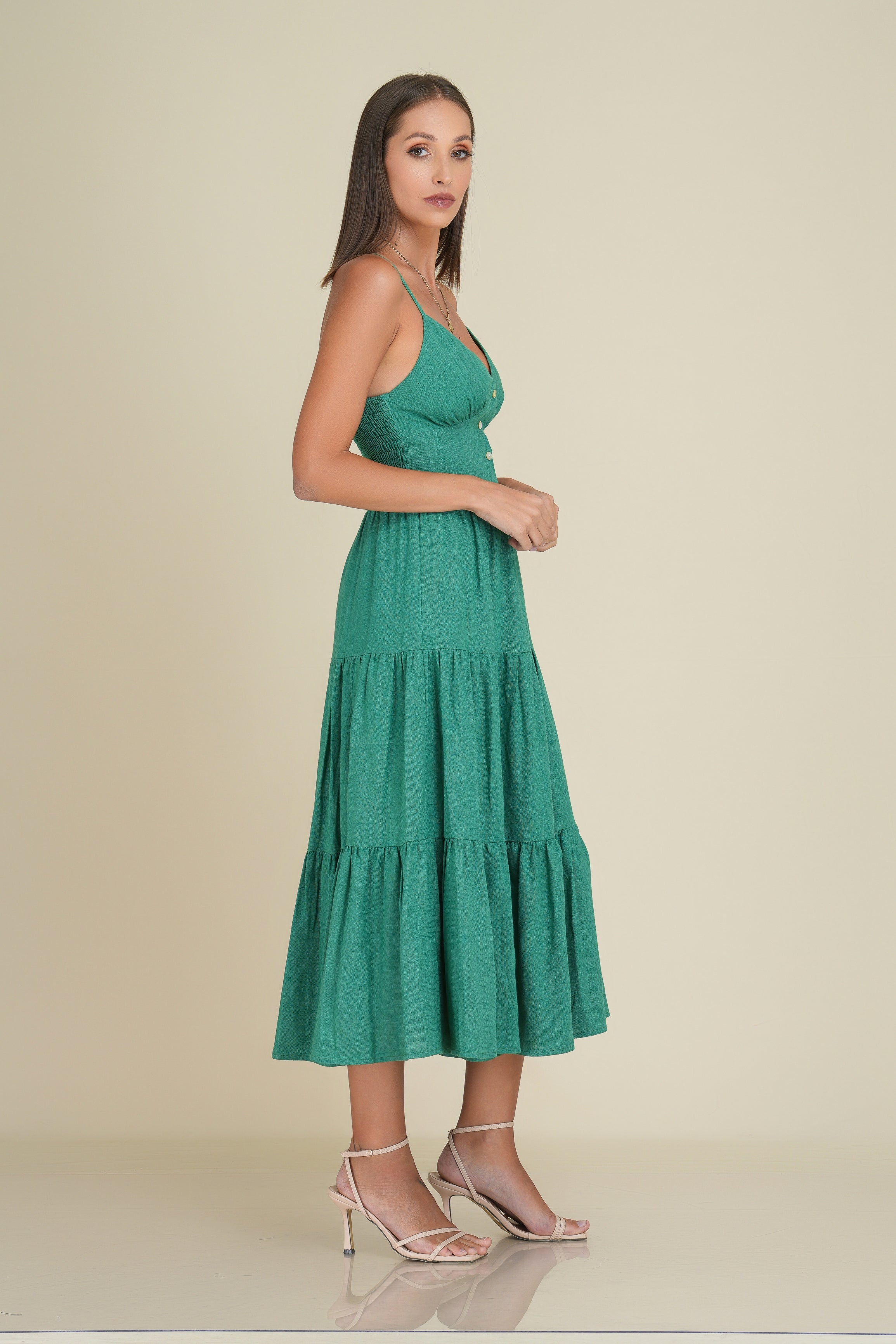 Bonnie Midi Linen Dress